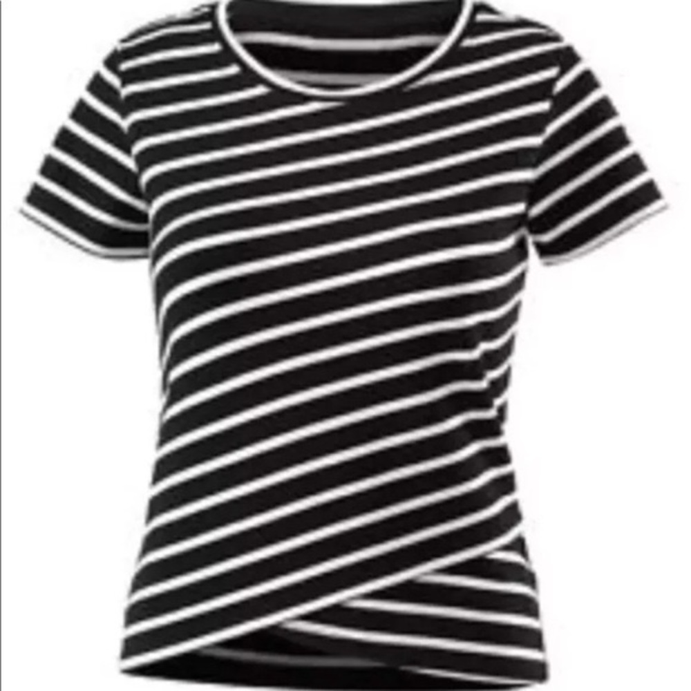 cabi striped “crop top”